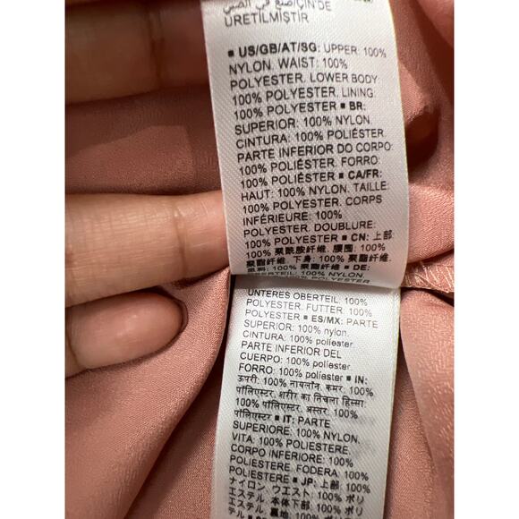 Truth & Fable Women's Small Pink Short Sleeve Sequin Chiffon Long Formal Dress - Picture 9 of 13